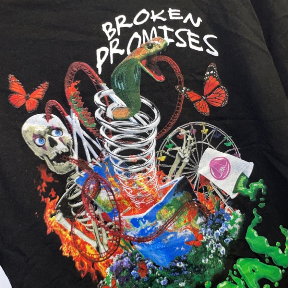 NWOT Broken Promises Emotional Rollercoaster Graphic Tee - Picture 10 of 13